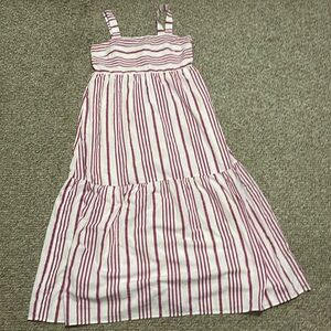 LOFT pink striped dress